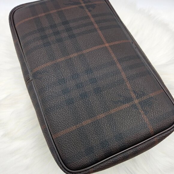 Burberry  Dark Brown Haymarket Check Clutch - Picture 13 of 17